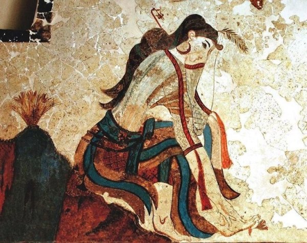 Голубые обезьяны Кносс Акротири фрески