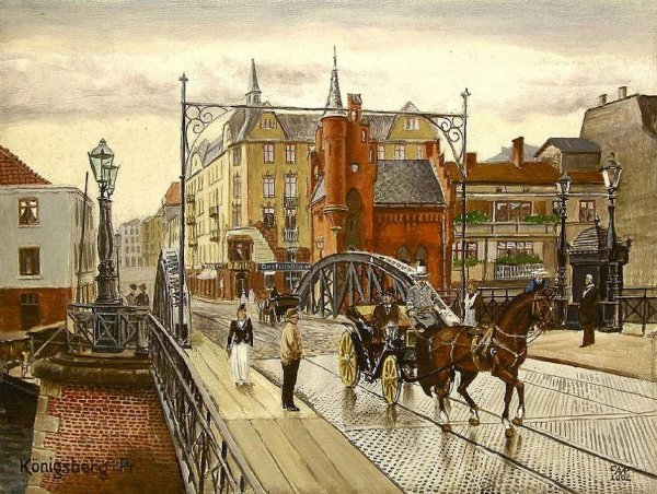 Кафедральный собор Калининград акварель