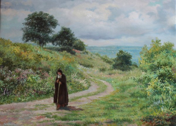 Монах картина маслом