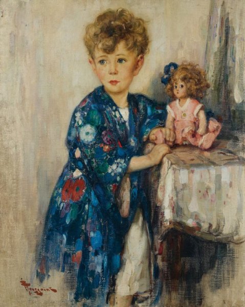 Фернан Туссен (Fernand Toussaint, 1873-1935) "юная леди"