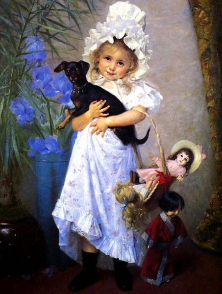 Фриц Цубер-Бюлер девочка с куклой