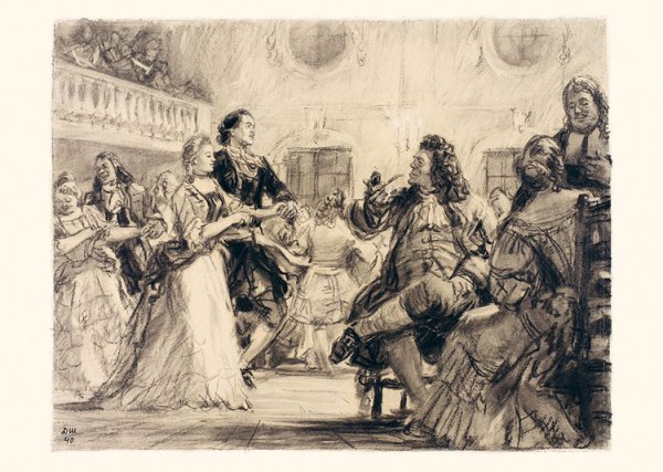 Клавдий Лебедев Ассамблея при дворе Петра i