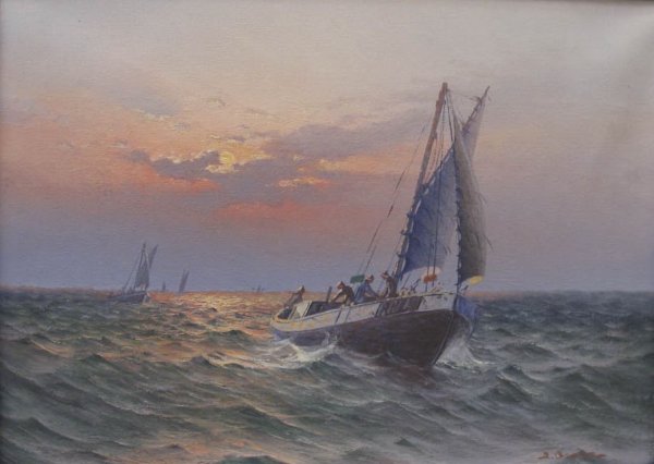 Художник-маринист Johan Ossian Andersson