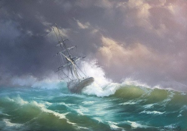 Художник маринист Марек Ружик