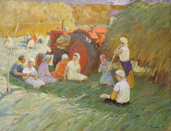 Сенокос в Советской живописи