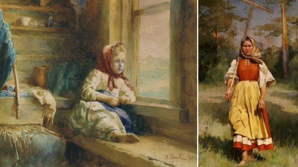 Портреты крестьянок русских художников