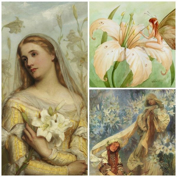 Гера и лилии