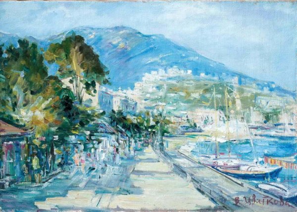Ялта набережная живопись масло