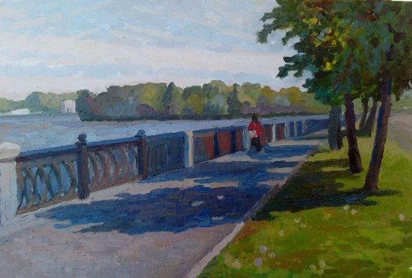 Этюд набережной реки