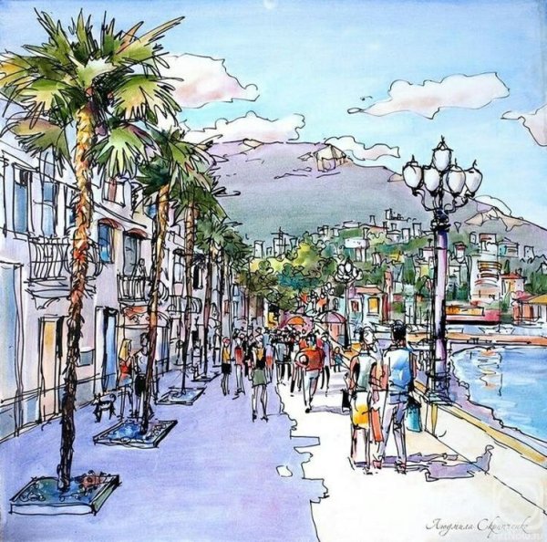 Картина набережная