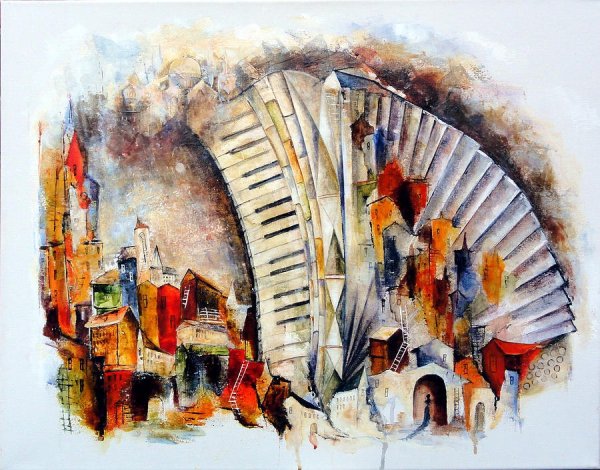 Аккордеон в живописи