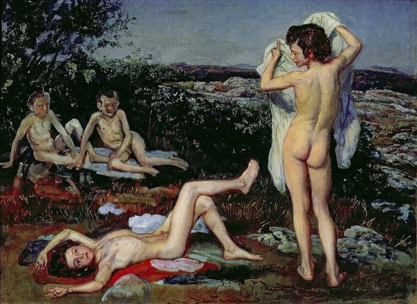 Картина Александра Иванова "Аполлон, гиацинт и Кипарис"