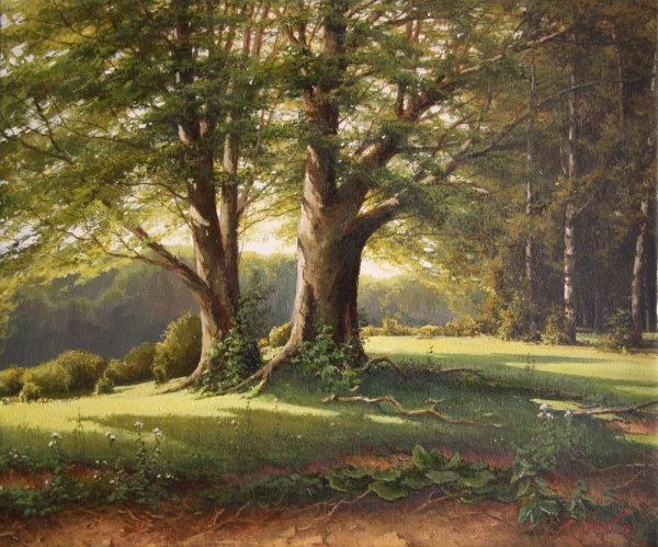Живопись Левитан .и. ...дубы в поле