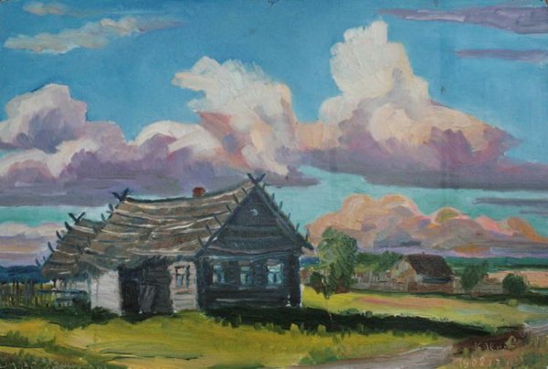 Пейзаж с избой