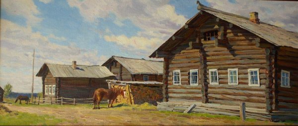 Левитан Крестьянская изба