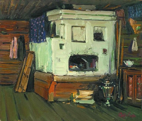 В.М.Максимов - Крестьянская изба 1869