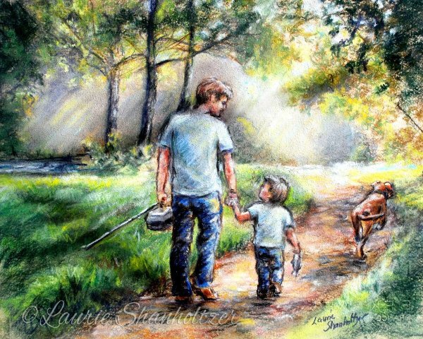 Папа и ребенок иллюстрация