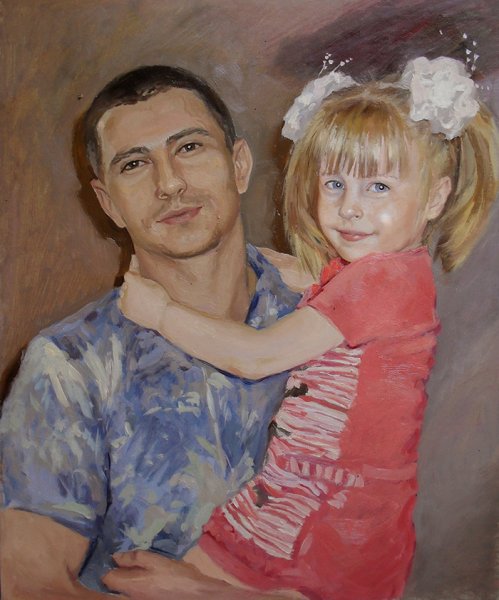 Папа и дочь картина