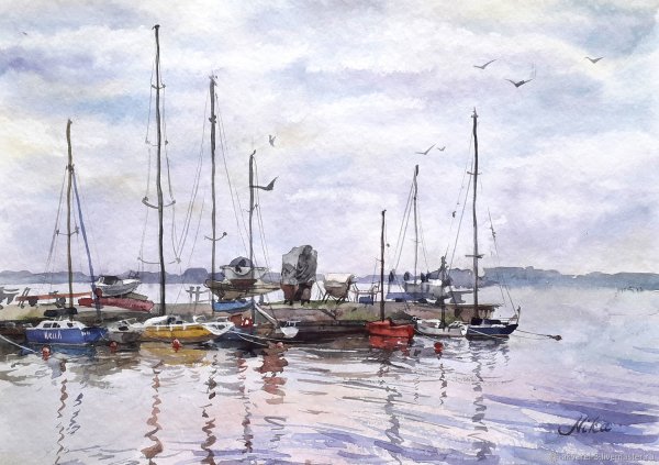 Коровин художник Пристань в Архангельск