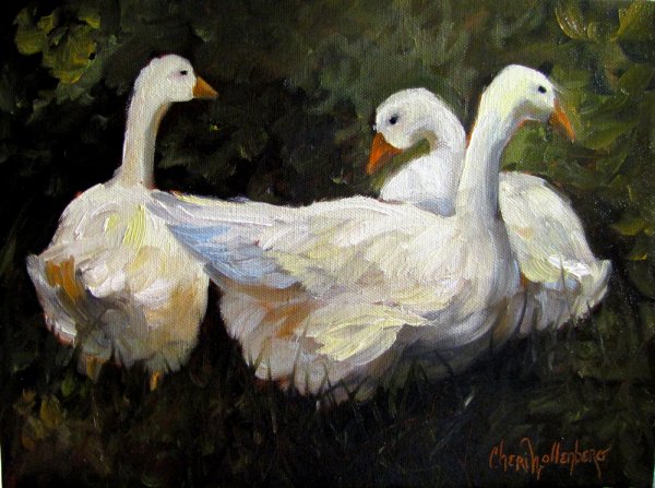Художник Дмитрий Левин гуси