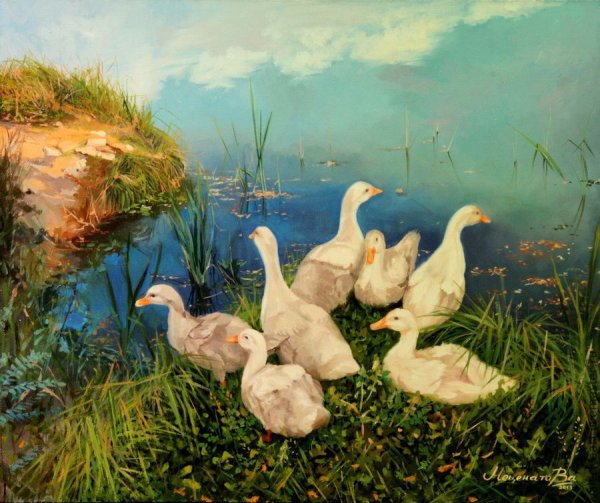 Гуси на картинах художников