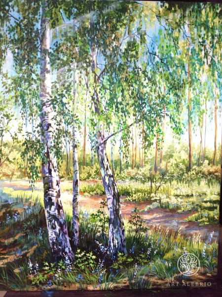 Березовая роща картина Елены Самарской