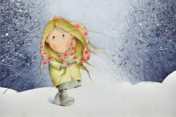 Новогодние акварели Minna Immonen