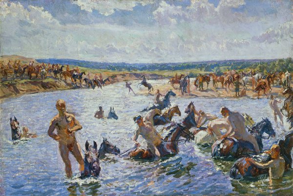 Аркадий пластов «купание коней» «Колхозный праздник»