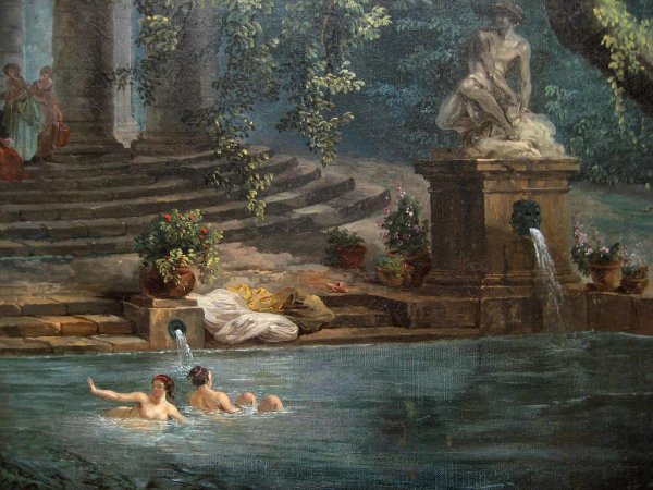 Юбер Робер картина купальня