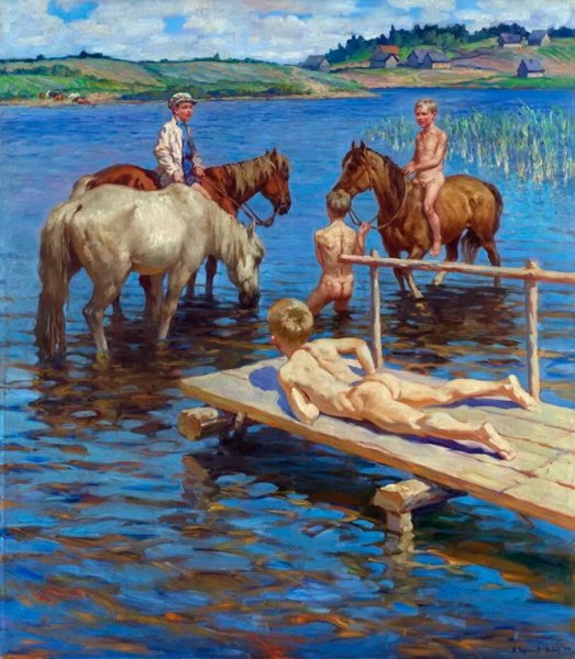 Николай Петрович Богданов-Бельский (1868-1945) пастух