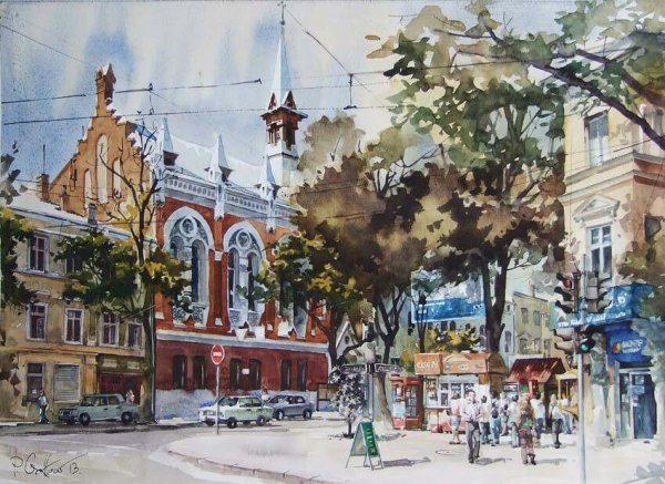 Художник Сергей Крыловский одесские Дворики