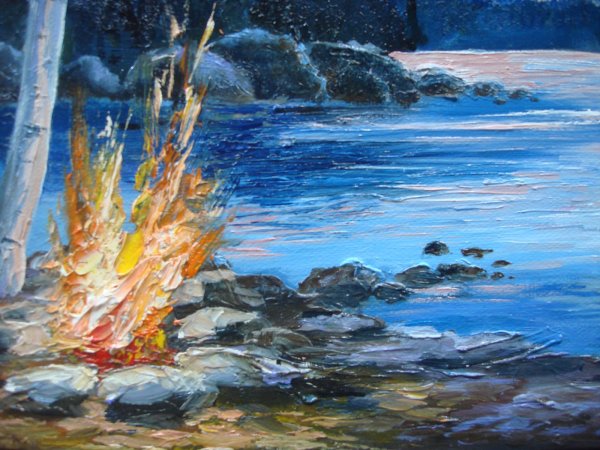 Костер картина