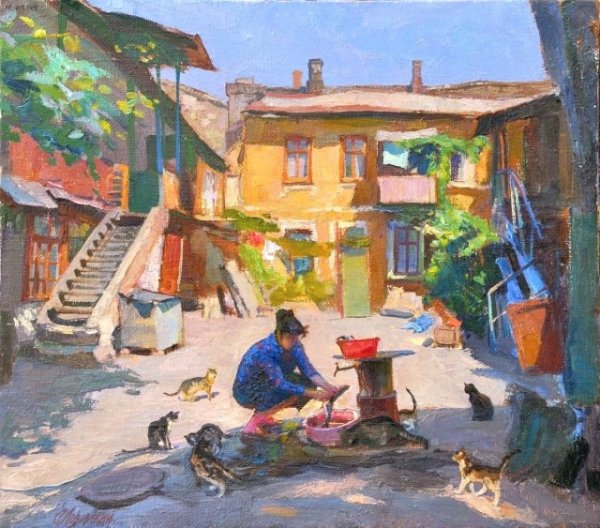 Художник Сергей Крыловский одесские Дворики