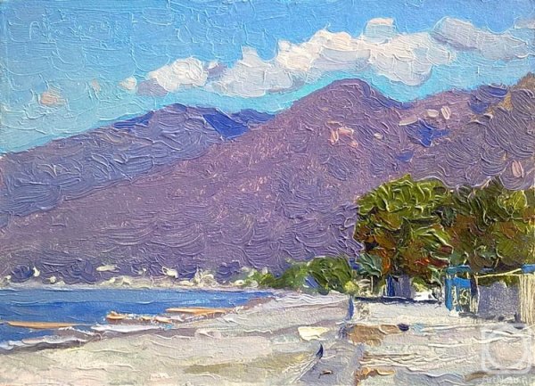 Картина пейзаж Абхазия Гагра Юрий Вебер акрил 21