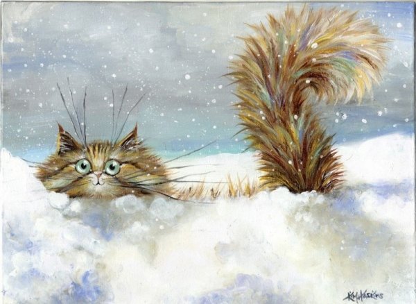 Ким Хаскинс коты новогодние