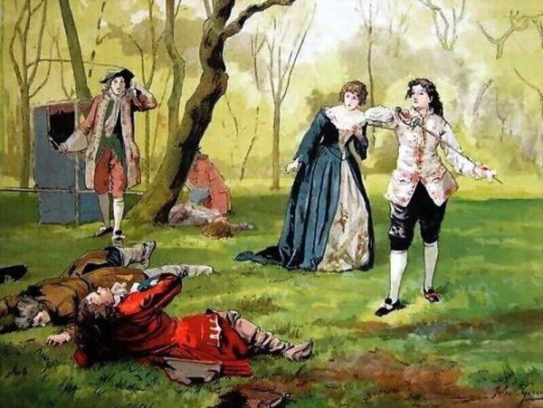 Жюли д'Обиньи дуэль