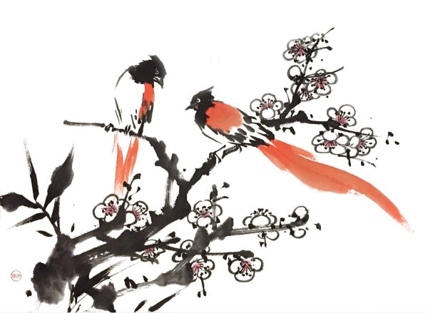 Китайская живопись гохуа стиль Сеи