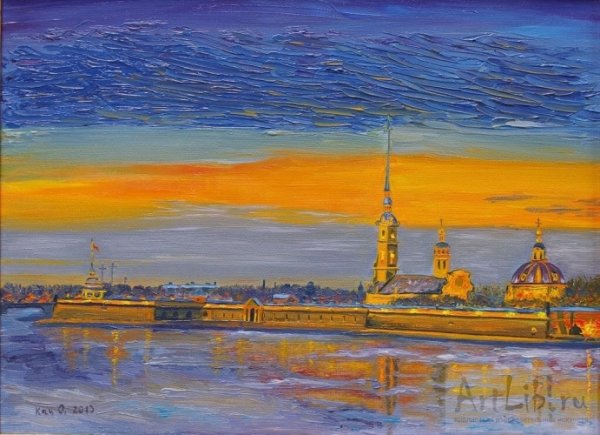 Петропавловская крепость картина