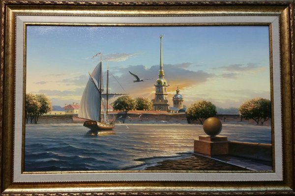 Питер Петропавловка акварель