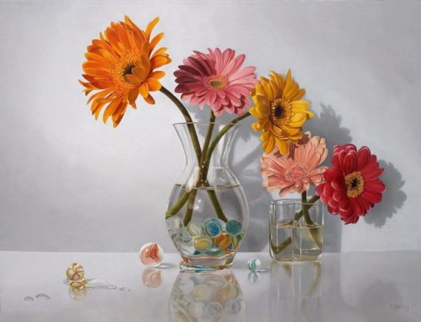 Герберы натюрморт