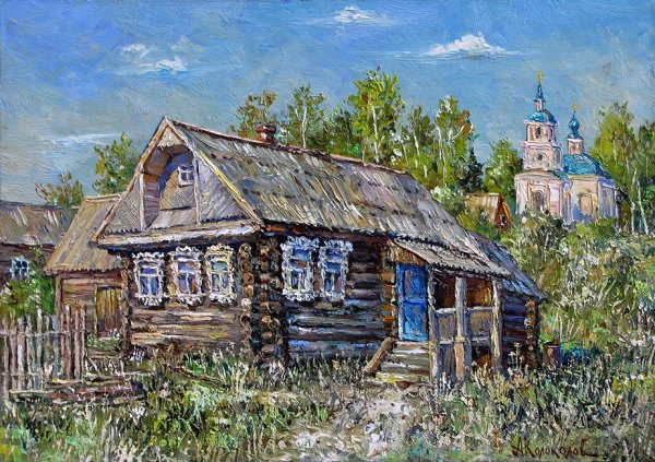 Художник Инесса Сафронова картины деревня