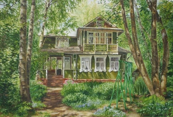 Дача в картинах художников