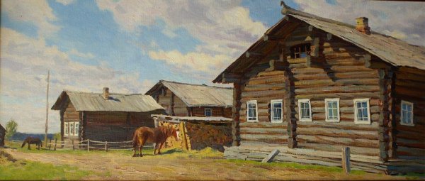 Левитан Крестьянская изба