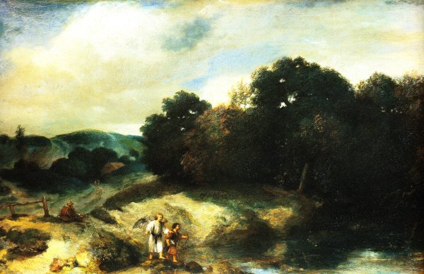 «Пейзаж с Товием и ангелом», 1841 (музей Вальраф-Рихарц-Людвиг, кёльн)