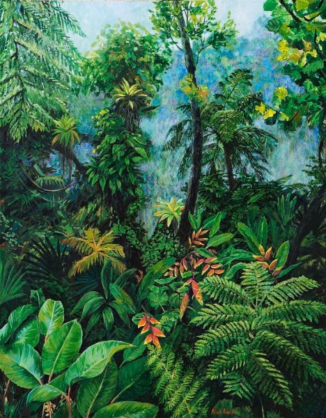 Тропические леса живопись