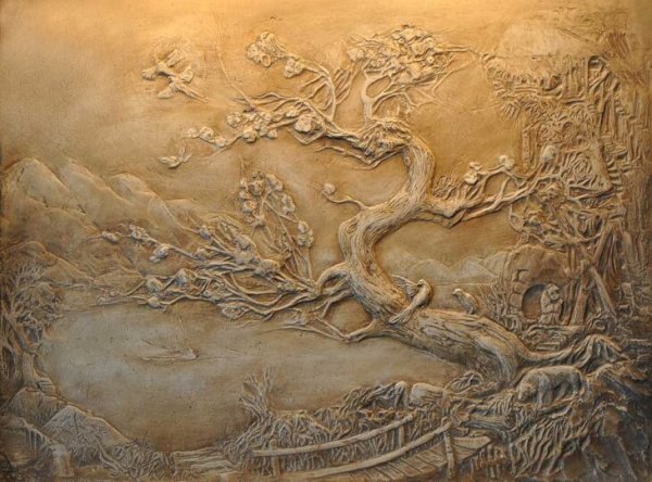 Панно из шпаклевки на стену