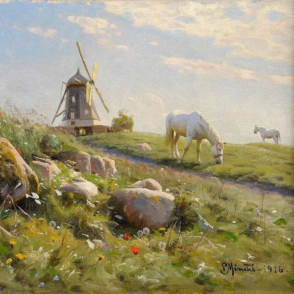 Художник Peder Mork Monsted 1859-1941 г.г датский художник