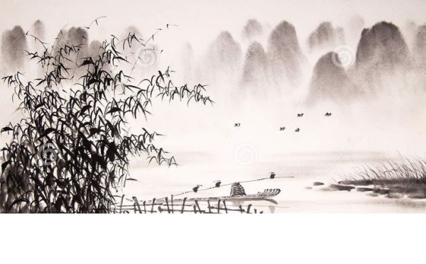 Пейзажи Китая тушью