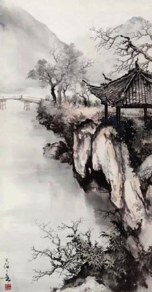 Китайская Пейзажная живопись тушью