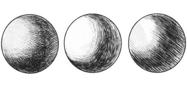 Шар Светотень штриховка